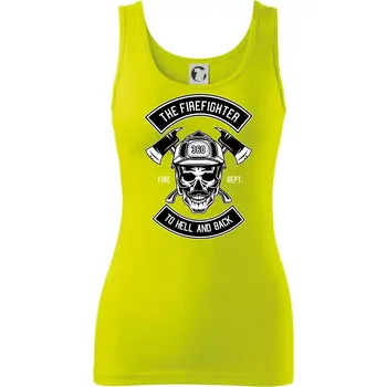 Lebka hasič do pekla a zpátky - Dámské tílko - XS ( Limetková )