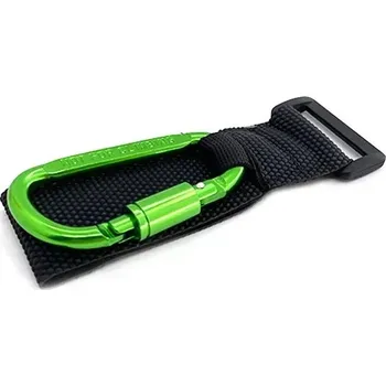 Multifunkční karabina se suchým zipem pro kočárky a kola - Zelená