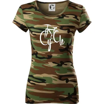 Cycle kolo - Dámské maskáčové triko - XL ( Hnědý maskáč )