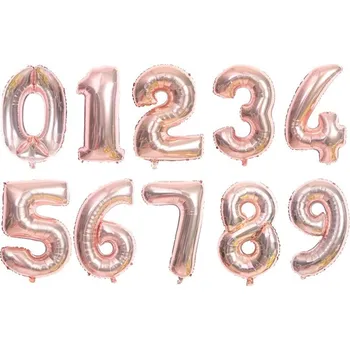 Nafukovací číslice | nafukovací balónky čísla - Bronzová,80 cm,2