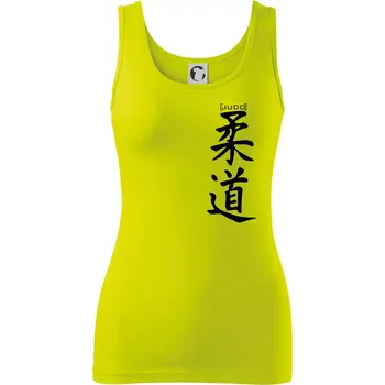 Dámské tričko Judo nápis japan - Dámské tílko - M ( Limetková )