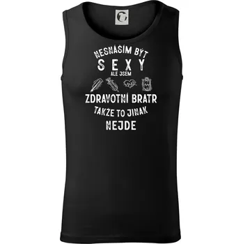 Nesnáším být sexy zdravotní bratr - Tílko pánské Core - 2XL ( Černá )
