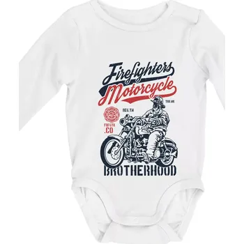 Firefighters Motorcycle - Body kojenecké s dlouhým rukávem - Dlouhý r. do 3 měs ( Bílá )