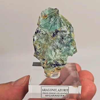 Přírodní kámen Aragonit, azurit z Afghánistánu 54x35mm