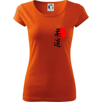 Dámské tričko Judo Japan vlajka - Dámské triko Pure - XS ( Oranžová )