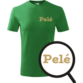 Chlapecké tričko Zelené dětské tričko Pelé - dárek pro malého fotbalistu - fotbalový dárek - barva zelená - velikost 8let