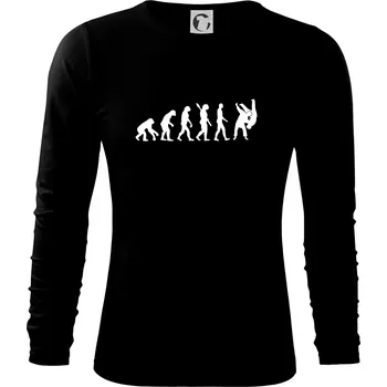 Pánské oblečení Judo Evoluce boj - Triko s dlouhým rukávem FIT-T long sleeve - M ( Černá )
