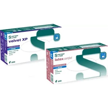Vyšetřovací rukavice Sempercare® KOMBI nově SEMPERMED (karton NITRIL & karton LATEX)