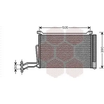 Výparník klimatizace Kondenzátor, klimatizace VAN WEZEL 06005264