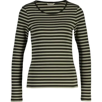 TRIČKO GANT SLIM STRIPED RIBBED LS T-SHIRT GREEN LAGOON