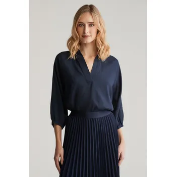 Dámská košile HALENKA GANT LINEN SS BLOUSE EVENING BLUE