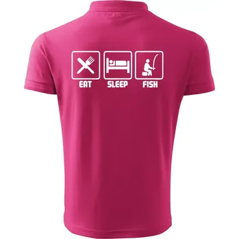 Pánská košile Rybaření - Eat sleep Fish - Polokošile pánská Pique Polo 203 - 4XL ( Purpurová )
