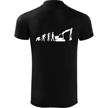 Pánská košile Evoluce bagr velký - Polokošile Victory sportovní (dresovina) - 3XL ( Černá )