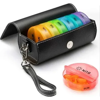 Cestovní krabička na léky s organizátorem - Mix barev