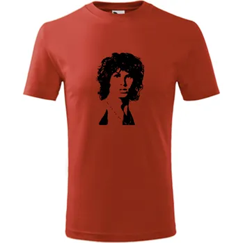 Červené dětské tričko Jim Morrison - barva červená - velikost 10let