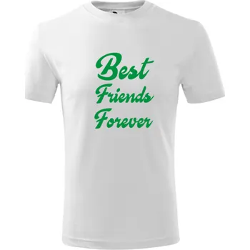 Bílé dětské tričko Best Friends Forever - barva bílá - velikost 8let