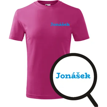 Chlapecké tričko Purpurové dětské tričko Jonášek - dětské tričko se jménem - barva purpurová - velikost 6let