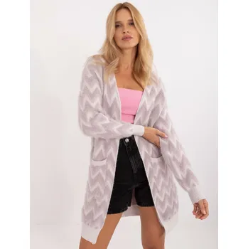 Dámský svetr Wool Fashion Italia Kardigan-AT-SW-2340-A.00 Barva: Růžová, Velikost: UNI