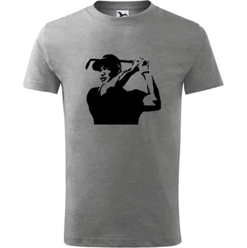 Chlapecké tričko Šedé dětské tričko Tiger Woods 2 - barva šedá - velikost 12let