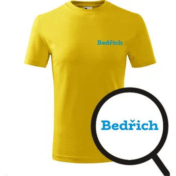 Chlapecké tričko Žluté dětské tričko Bedřich - dětské tričko se jménem - barva žlutá - velikost 6let