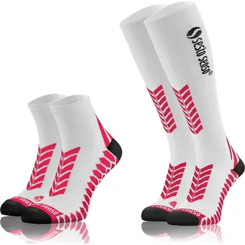 Dámské ponožky Sesto Senso 2 páry běžeckých ponožek (vysoké a nízké) velikost 43-47 bílé