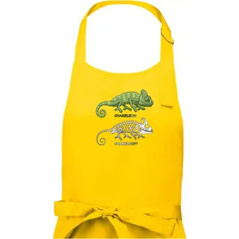 Kuchyňská zástěra ChameleON_OFF (Hana-creative) - Dámská zástěra na vaření - Univerzální velikost ( Žlutá )