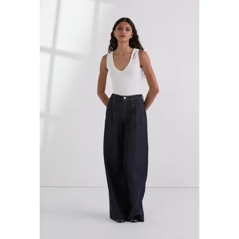 Dámské džíny DŽÍNY KARL LAGERFELD FASHION WIDE LEG DENIM DARK BLUE DENIM