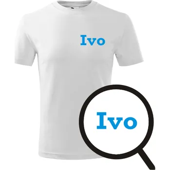 Chlapecké tričko Bílé dětské tričko Ivo - dětské tričko se jménem - barva bílá - velikost 6let