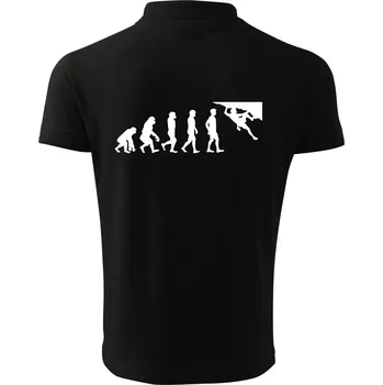 Pánská košile Evoluce bouldering - Polokošile pánská Pique Polo 203 - 4XL ( Černá )