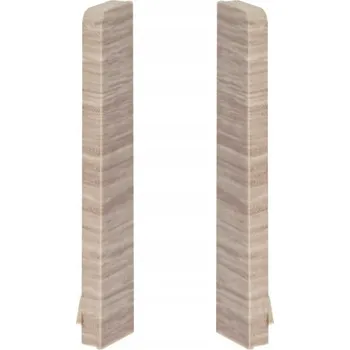 Podlahová lišta PVC ukončení levé 13 x 80, délka 2 cm, Chalky brown Mat (matná hnědá křída)