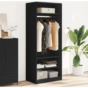 Šatní skříň zahrada-XL Šatní skříň černá 80 x 50 x 200 cm kompozitní dřevo 3307694