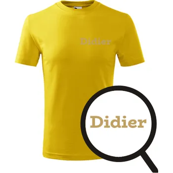 Chlapecké tričko Žluté dětské tričko Didier - dárek pro malého fotbalistu - fotbalový dárek - barva žlutá - velikost 8let