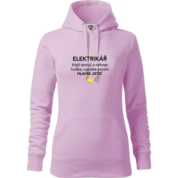 Dámská mikina Elektrikář - hlavní jistič - Mikina dámská Cape s kapucí - M ( Orchid )