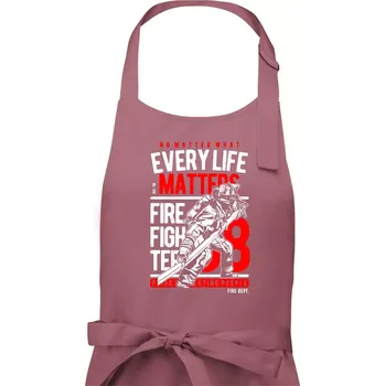 Kuchyňská zástěra Every Life Matters - Pánská zástěra na vaření - Univerzální velikost ( Starorůžová )