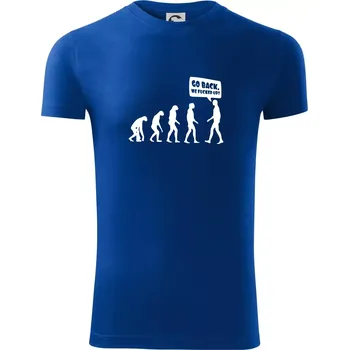 Pánské tričko Evoluce Go back - Viper FIT - Pánské zůžené tričko - L ( Královská modrá )