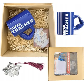 Doplněk ke knize Sada pro učitele - Hrneček SUPER UČITEL + Záložka do knihy Sova