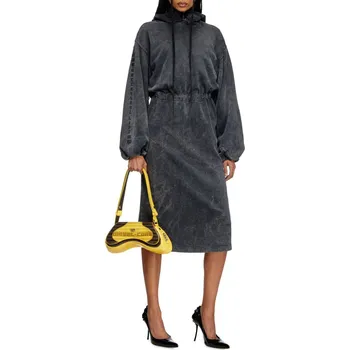 Dámské šaty MIKINOVÉ ŠATY DIESEL D-QUIND DRESS CAVIAR