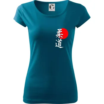 Dámské oblečení Judo Japan vlajka - Dámské triko Pure - XL ( Petrolejová )