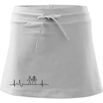 Dámská sukně EKG svatba - Sportovní sukně - two in one - L ( Bílá )