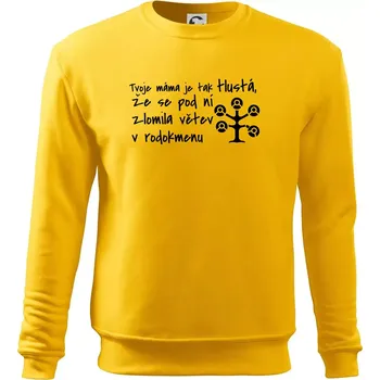 Pánská mikina Tvoje mama je tak tlustá - větev - Mikina Essential pánská - S ( Žlutá )