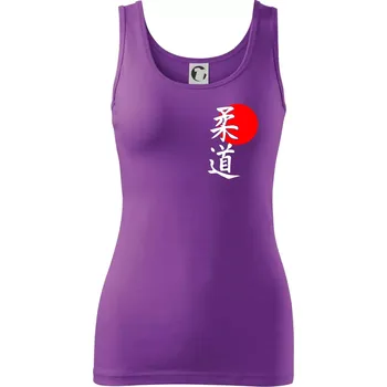 Dámské tričko Judo Japan vlajka - Dámské tílko - S ( Fialová )