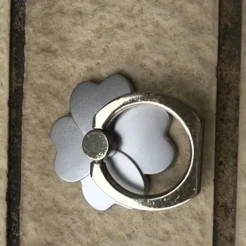 Držák na mobil na prst | držák na telefon - stříbrná květina