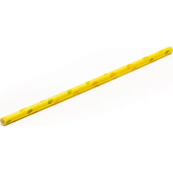 Jednorázové nádobí Bio Papírová Brčka "citronové listy"