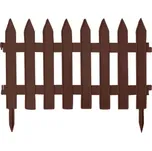 Hnědý zahradní venkovní plůtek GC22 - délka 322 cm, výška 25 cm - 20067432
