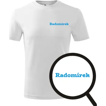 Chlapecké tričko Bílé dětské tričko Radomírek - dětské tričko se jménem - barva bílá - velikost 10let