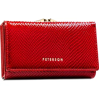 Peterson peněženka z pravé kůže červená - dámská