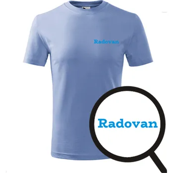 Světle modré dětské tričko Radovan - dětské tričko se jménem - barva modrá - velikost 6let