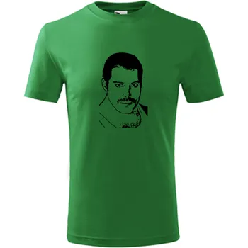 Chlapecké tričko Zelené dětské tričko Freddie Mercury - barva zelená - velikost 12let