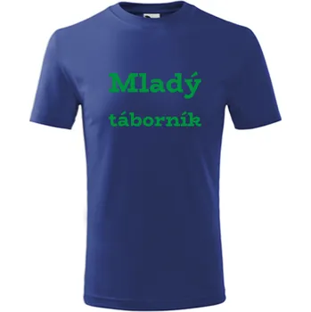 Chlapecké tričko Modré dětské tričko Mladý táborník - barva modrá - velikost 12let