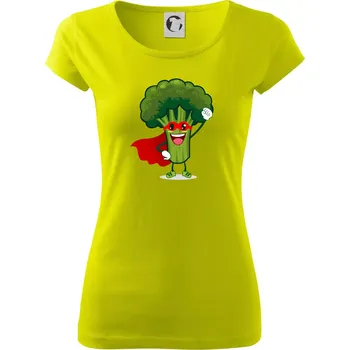 Dámské tričko Super Brokolice - Dámské triko Pure - S ( Limetková )